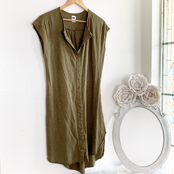 NSF Dresses & Skirts - NSF Green Jaipur Shirt Dress